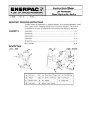 Enerpac JH Premium Serie Hoja De Instrucciones