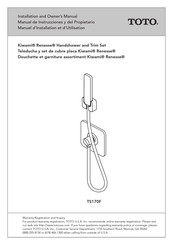 Toto Kiwami Renesse TS170F Manual De Instrucciones Y Del Propietario