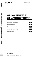 Sony ICF-SW07 Manual De Instrucciones