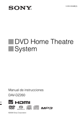 Sony DAV-DZ260 Manual De Instrucciones