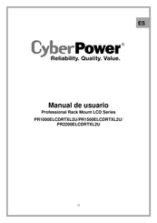 CyberPower Professional Rack Mount LCD Serie Manual De Usuario