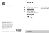 Sony ILCE-7 Manual De Instrucciones