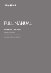 Samsung HW-MS550 Manual De Usuario E Información De Seguridad