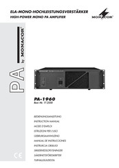 Monacor PA-1960 Manual De Instrucciones