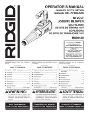 RIDGID R860430 Manual Del Operador