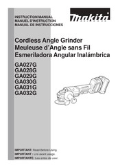 Makita GA032G Manual De Instrucciones