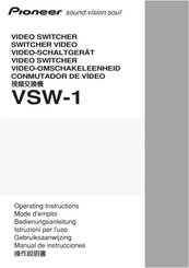 Pioneer VSW-1 Manual De Instrucciones