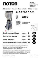 ROTOR Gastronom 122.002 Manual De Instrucciones