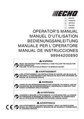 Echo 99944200890 Manual De Instrucciones