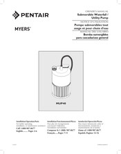 Pentair MYERS MUP40 Manual Del Usuario