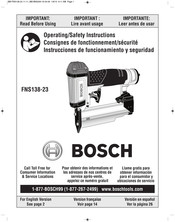 Bosch FNS138-23 Instrucciones De Funcionamiento Y Seguridad