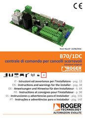 Roger B70/1DC Instrucciones Y Advertencias Para El Instalador