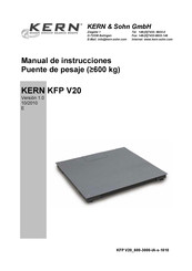 KERN and SOHN KFP V20 Manual De Instrucciones