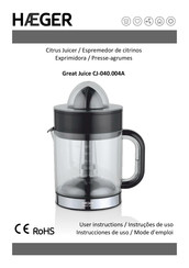 HAEGER Great Juice CJ-040.004A Instrucciones De Uso