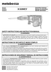 Metabo HPT H 60MEY Instrucciones De Seguridad Y Manual De Instrucciones