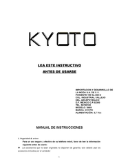 Kyoto S668 Manual De Instrucciones