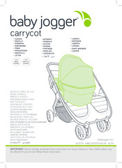 Baby Jogger carry cot Instrucciones De Uso