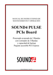 sound4 PULSE Manual De Instrucciones De Mantenimiento Y Operación