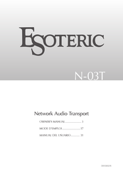 Esoteric N-03T Manual Del Usuario