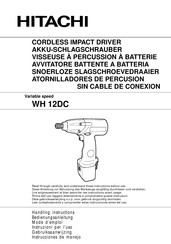 Hitachi WH 12DC Instrucciones De Manejo