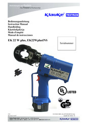 Klauke TEXTRON EK 22 W plus Manual De Instrucciones