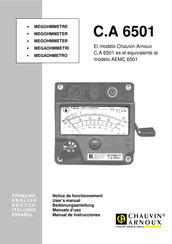 Chauvin Arnoux C.A 6501 Manual De Instrucciones