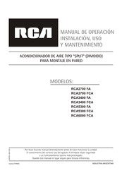 RCA RCA2700 FA Manual De Operación, Instalación, Uso Y Mantenimiento