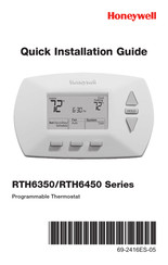 Honeywell RTH6400 Series Guía De Instalación Rápida