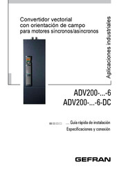 gefran ADV200-6-DC Serie Guía Rápida De Instalación