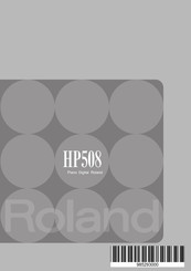 Roland HP-508 Para El Usuario