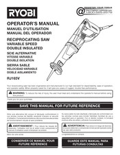 Ryobi RJ165V Manual Del Operador