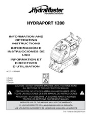 HydraMaster HYDRAPORT 1200 Información E Instrucciones De Uso