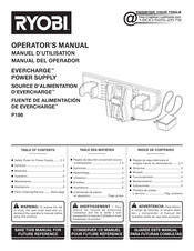 Ryobi EVERCHARGE P186 Manual Del Operador