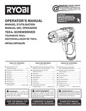 Ryobi TEK4 HP54LVN Manual Del Operador