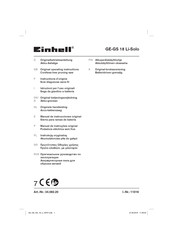 EINHELL GE-GS 18 Li-Solo Manual De Instrucciones