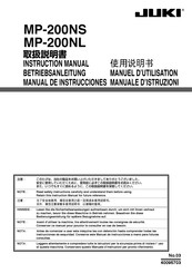 JUKI MP-200NS Manual De Instrucciones