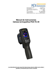 PCE Instruments PCE-TC 29 Manual De Instrucciones