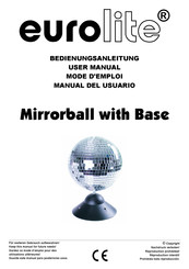 EuroLite Mirrorball with Base Manual Del Usuario