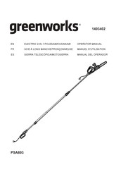 GreenWorks PSA803 Manual Del Operador