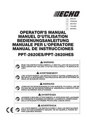 Echo PPT-2620HES Manual De Instrucciones