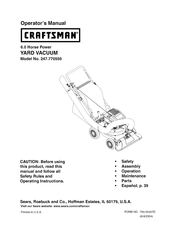 Craftsman 247.770550 Manual Del Usuario