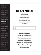 Rotel RQ-970BX Manual De Instrucciones