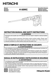 Hitachi Koki H 60MC Manual De Instrucciones E Instrucciones De Seguridad