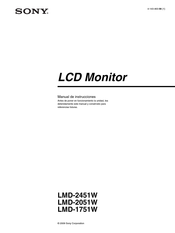 Sony LMD-2051W Manual De Instrucciones
