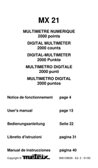 Metrix MX 21 Manual De Instrucciones
