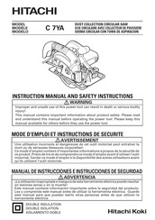 Hitachi Koki C 7YA Manual De Instrucciones E Instrucciones De Seguridad