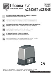 Telcoma Automations EVO ACE500ET Manual De Instrucciones