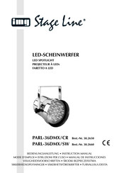 Img Stageline PARL-36DMX/CR Manual De Instrucciones