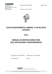 OCEM FAU Manual De Instrucciones Para Uso, Instalación Y Mantenimiento