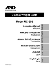 A&D Medical UC-502 Manual De Instrucciones